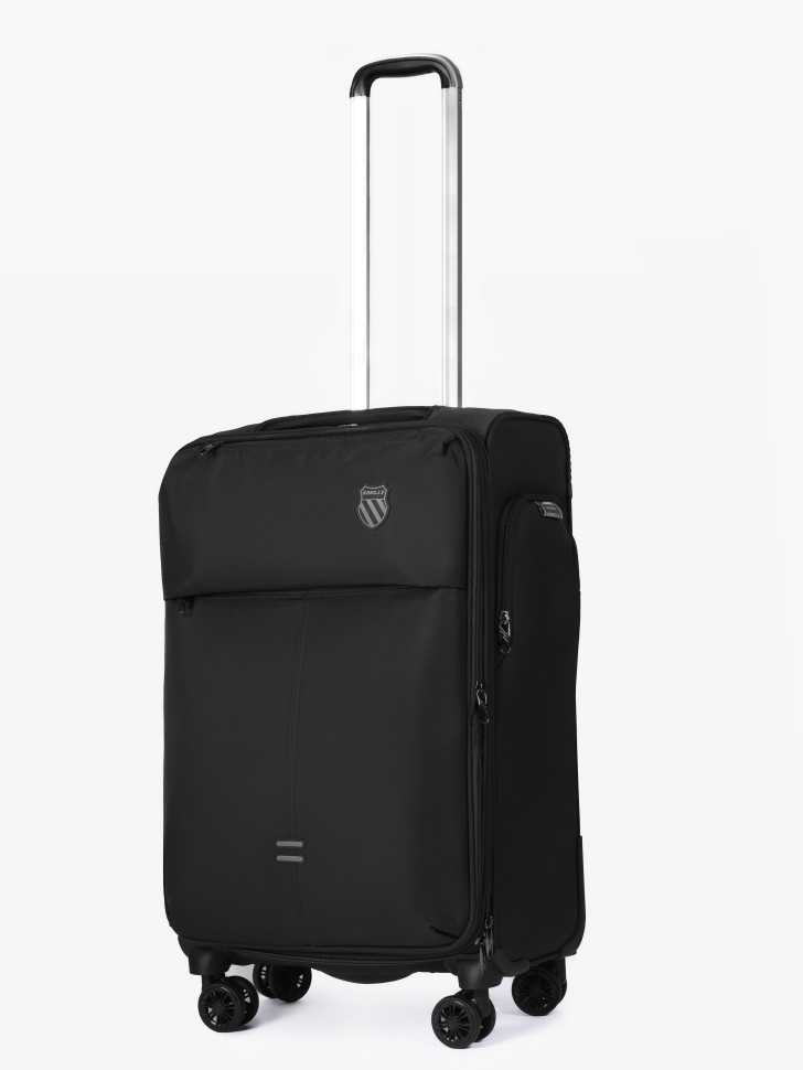 Чемодан из текстиля Kong LV 5901 чёрный 20" 4 колеса