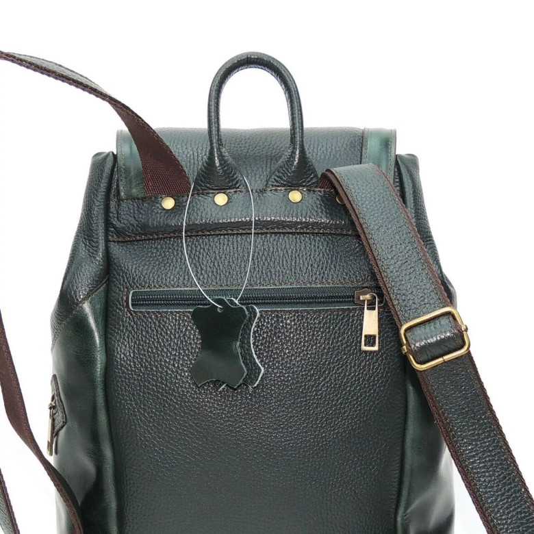 Рюкзак кожаный зелёный Natalia Kalinovskaya «Жанна» Рюкзак кожаный зелёный Natalia Kalinovskaya «Жанна»