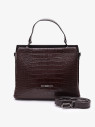 Сумка женская Karya 2427 тёмно-коричневый крокодил