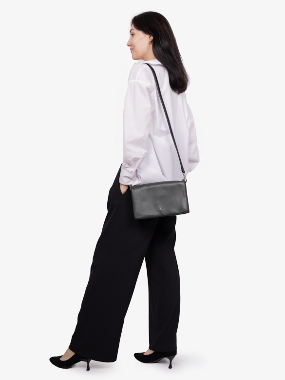  Сумка женская Vishnia 0006 green/wine