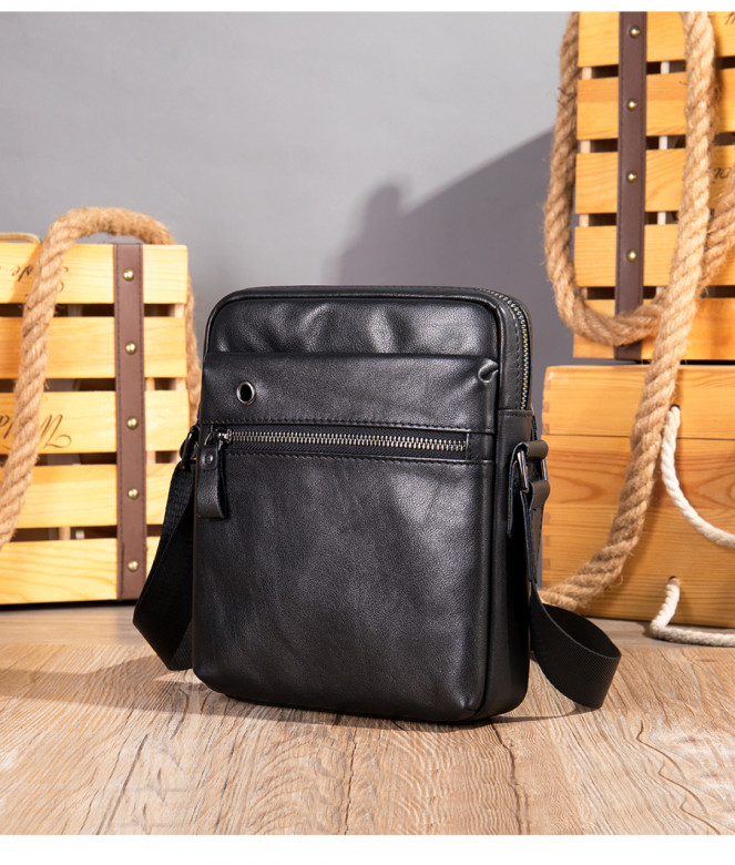 Мужская сумка через плечо 8717 чёрная