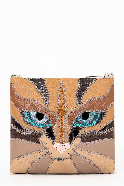 Сумка-планшет женская Protege, ДС-310-198 Кот №50 мокко