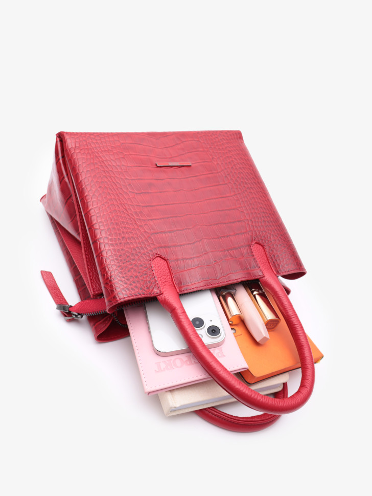 Сумка женская Karya 2392 красный крокодил Сумка женская Karya 2392 красный крокодил
