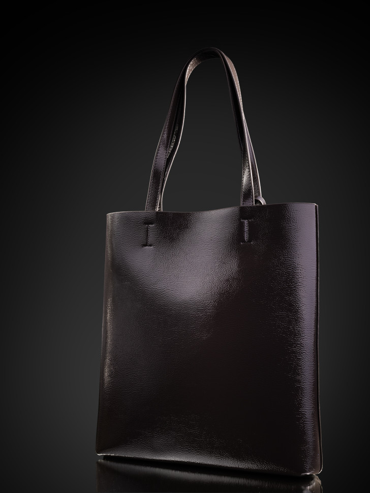 Сумка женская Baggins KDL-1300 лак тёмно-серый