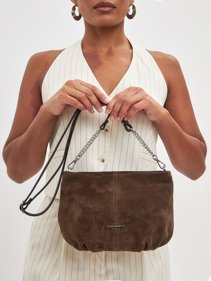 Сумка FIATO 2719 замша шоколад Сумка FIATO 2719 замша шоколад