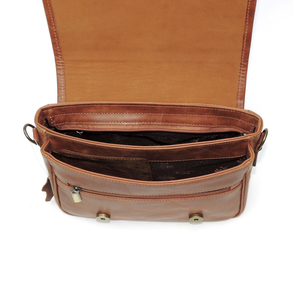 Женская сумка Natalia Kalinovskaya, «Спринг» с тиснением рыжая Женская сумка Natalia Kalinovskaya, «Спринг» с тиснением рыжая