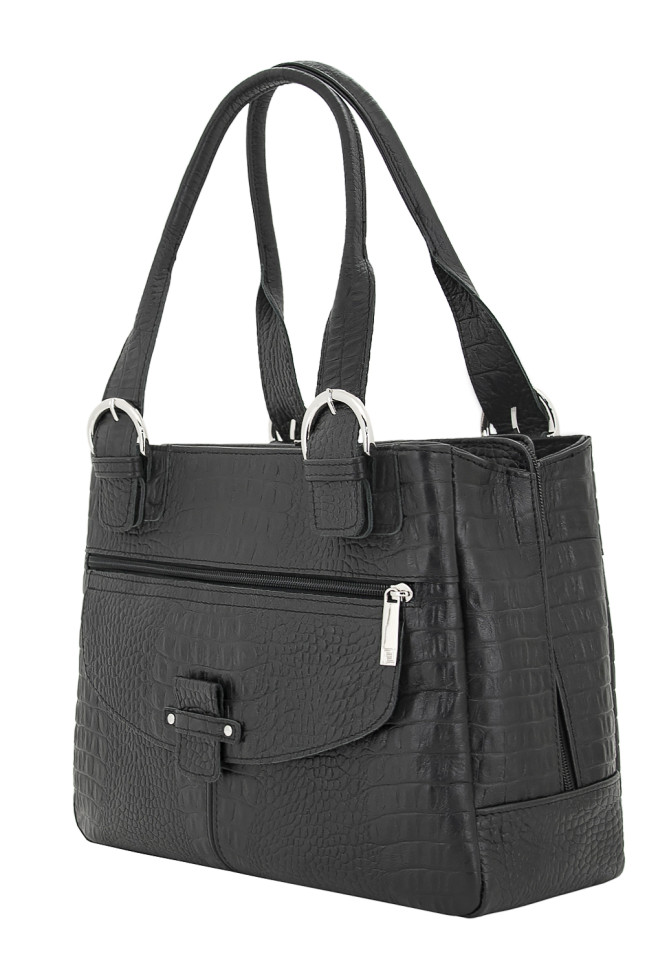 Сумка Protege Ц-110 черный рептилия №12 Сумка Protege Ц-110 черный рептилия №12