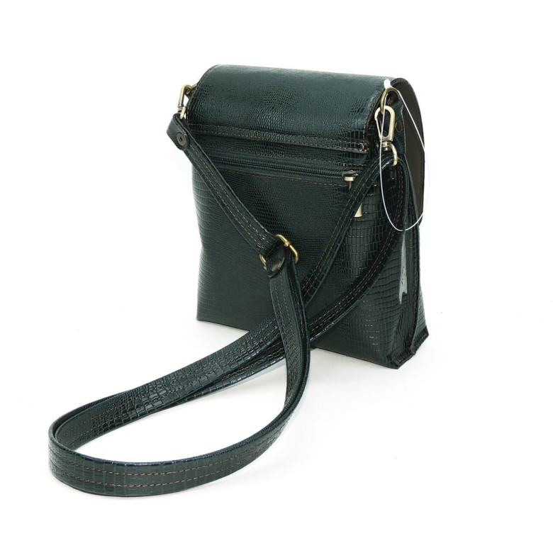 Женская кожаная сумка Natalia Kalinovskaya С86р-932 зелёная рептилия