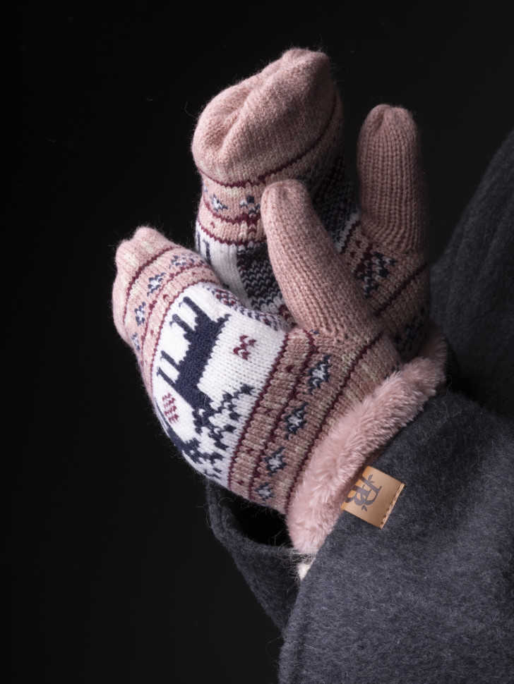 Варежки женские  KimLin 260 пудра