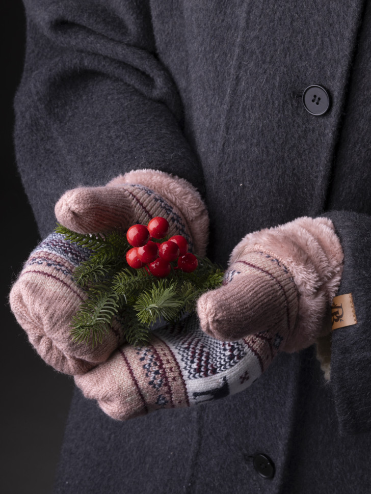 Варежки женские  KimLin 260 пудра