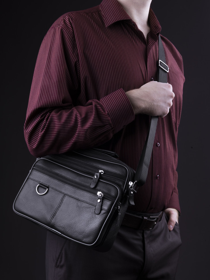 Сумка мужская Baggins 8719 черная Сумка мужская Baggins 8719 черная