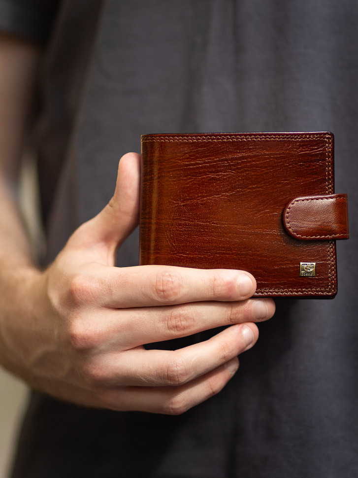 Портмоне мужское Cosset F14-327-089b коричневое Портмоне мужское Cosset F14-327-089b коричневое