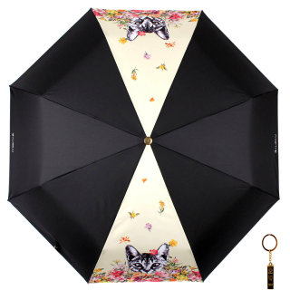 Зонт женский Flioraj, 16083 FJ черный