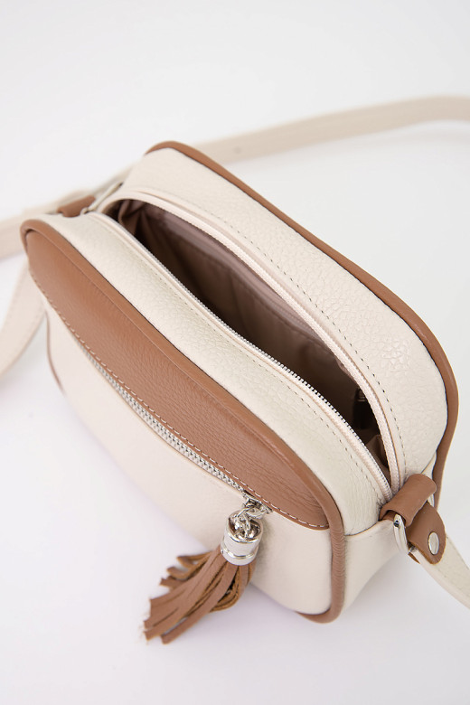 Сумка Protege Ц-340/2 бежевый+кэмел флотер Сумка Protege Ц-340/2 бежевый+кэмел флотер