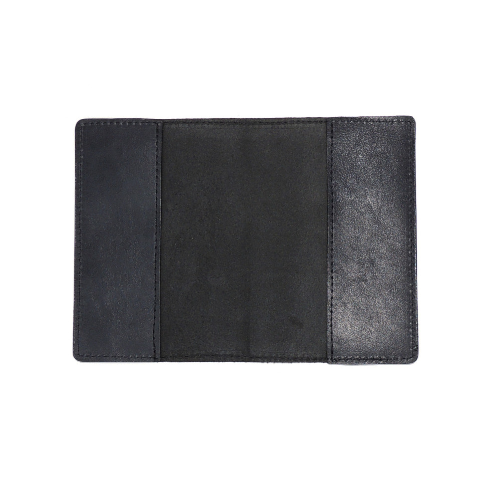 Обложка для паспорта кожаная Черный, Медведь злой Обложка для паспорта кожаная Черный, Медведь злой