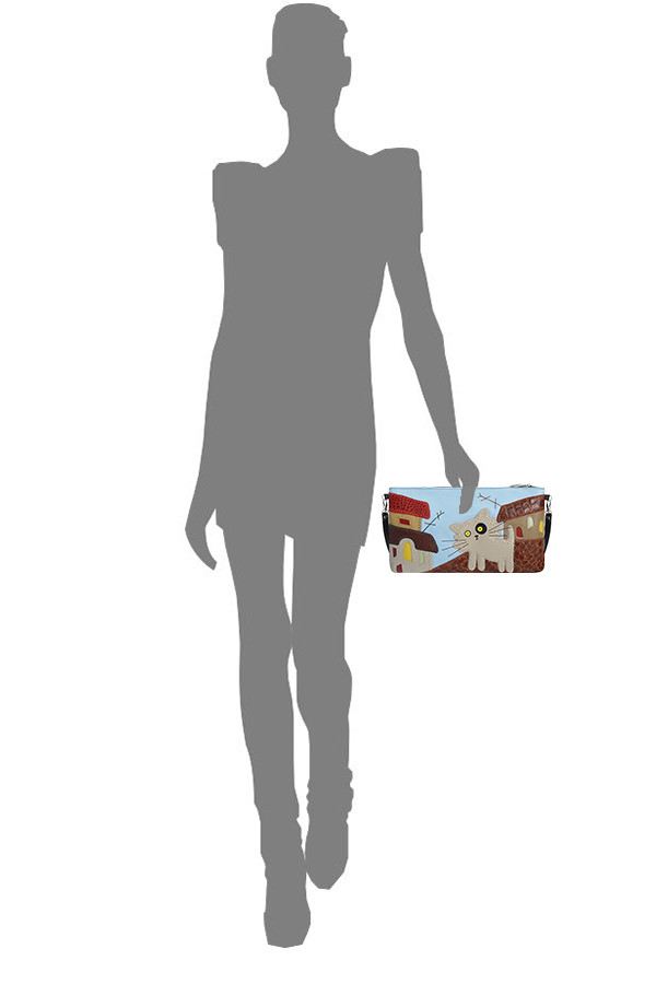 Сумка женская Protege, ДС-251-07, "Кот №5" чёрная