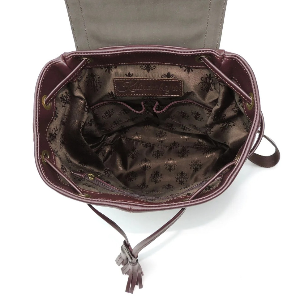 Рюкзак женский Natalia Kalinovskaya, "Климин" бордо гладкий