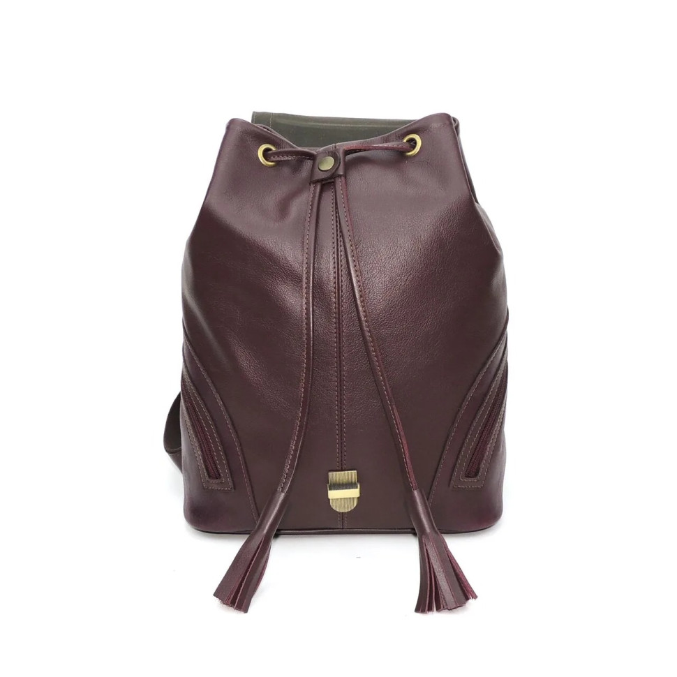 Рюкзак женский Natalia Kalinovskaya, "Климин" бордо гладкий