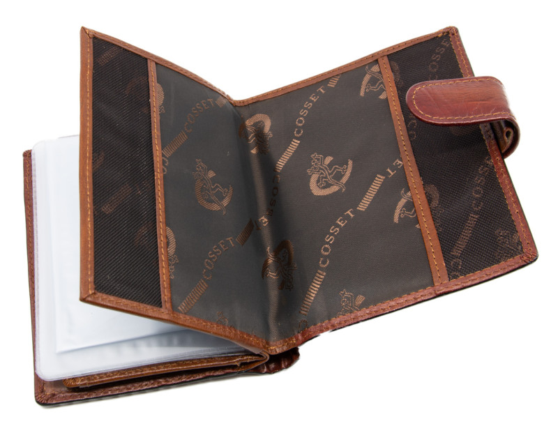 Портмоне мужское "3 в 1" Cosset F14-327-704H коричневое