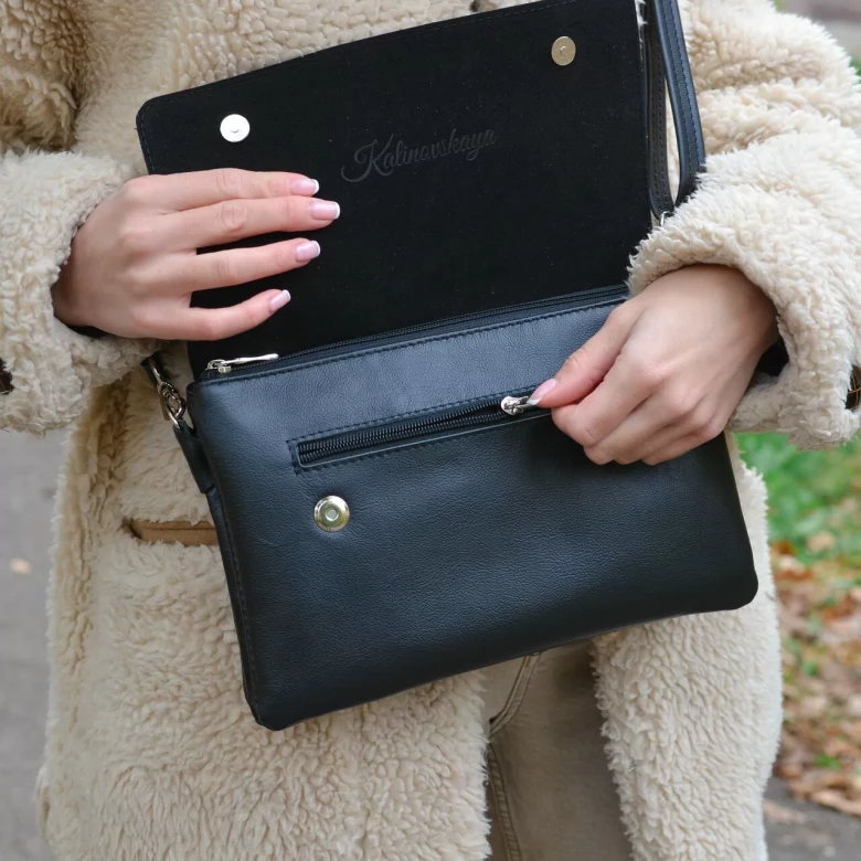 Женская кожаная сумка Natalia Kalinovskaya С 44т.711 Келен чёрная