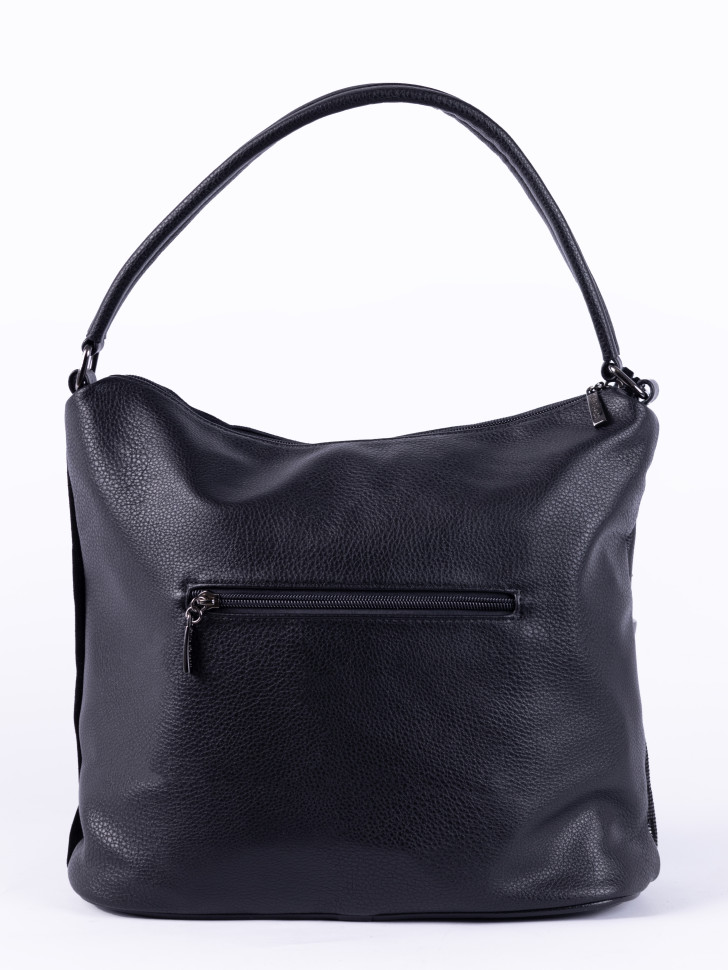 Сумка женская Gilda Tohetti 62455 чёрная лазер/замша Сумка женская Gilda Tohetti 62455 чёрная лазер/замша