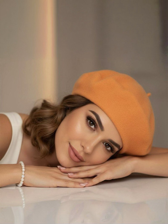 Берет женский Stigler, абрикос