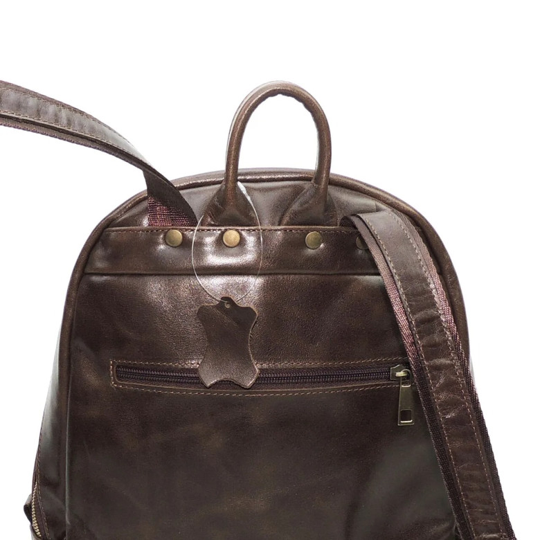 Рюкзак женский Natalia Kalinovskaya, «Эша» коричневый гладкий