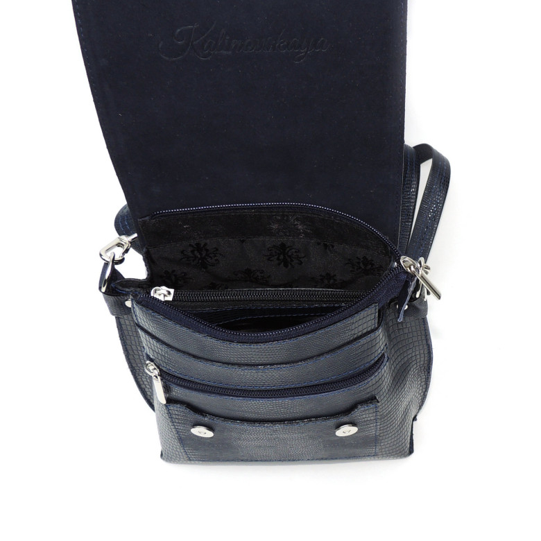 Женская кожаная сумка Natalia Kalinovskaya С86р-961 синяя рептилия