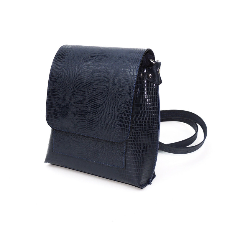 Женская кожаная сумка Natalia Kalinovskaya С86р-961 синяя рептилия