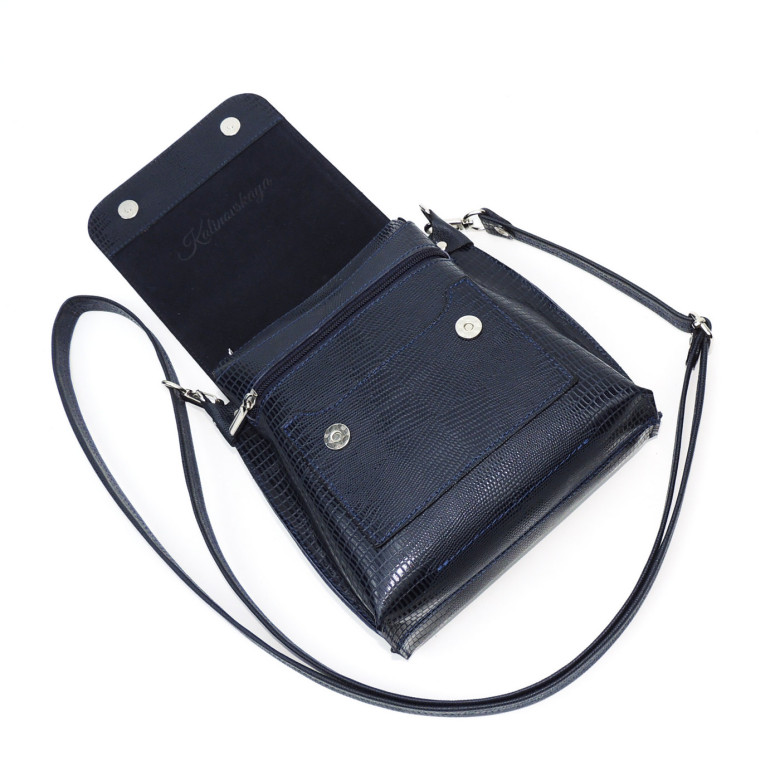 Женская кожаная сумка Natalia Kalinovskaya С86р-961 синяя рептилия