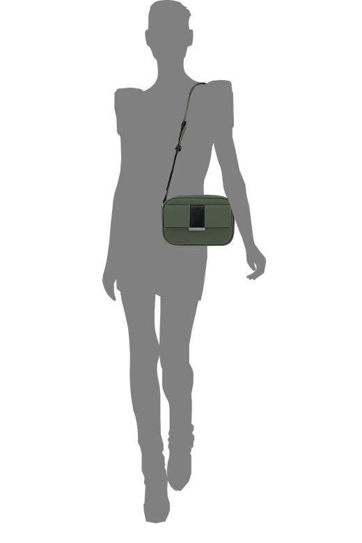 Сумка женская Protege, Ц-480 черная/красная флотер+гладкая