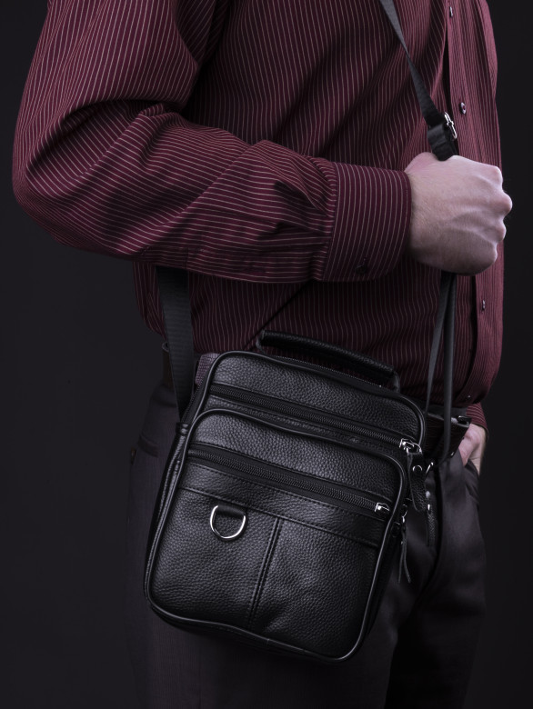 Сумка мужская Baggins 721 черная Сумка мужская Baggins 721 черная