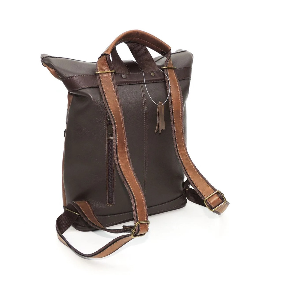 Сумка-рюкзак Natalia Kalinovskaya "Иста" рыжая/коричневая флотер