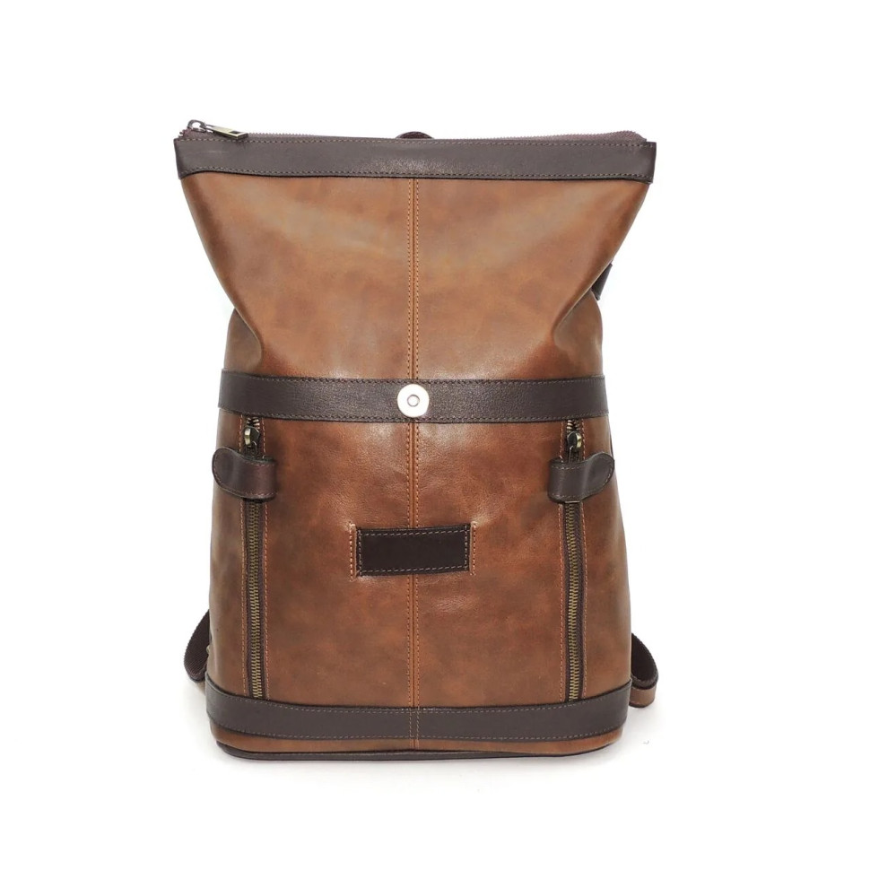 Сумка-рюкзак Natalia Kalinovskaya "Иста" рыжая/коричневая флотер