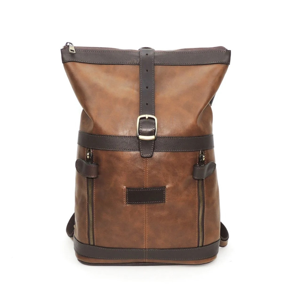 Сумка-рюкзак Natalia Kalinovskaya "Иста" рыжая/коричневая флотер