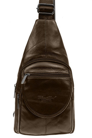 Мужской рюкзак на одной лямке Cheer Soul 7073 коричневый