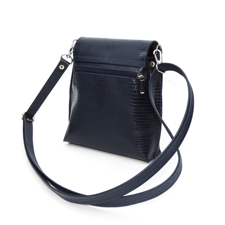 Женская кожаная сумка Natalia Kalinovskaya С86р чёрная рептилия