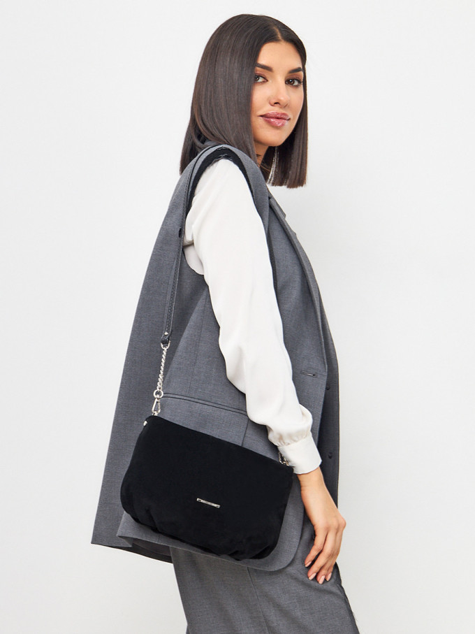 Сумка FIATO 2719 замша чёрная Сумка FIATO 2719 замша чёрная