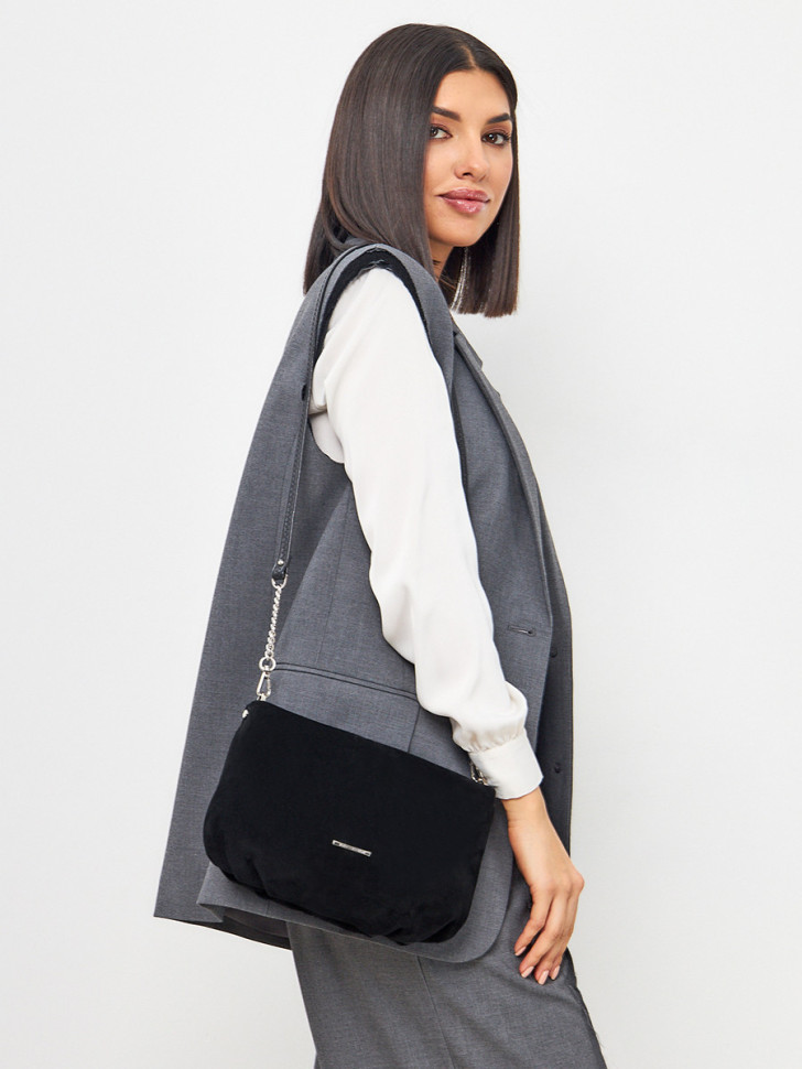 Сумка FIATO 2719 замша чёрная