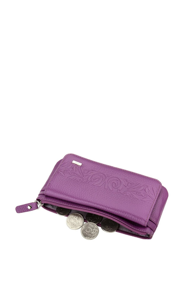 Кошелёк женский 79213 ИНКАНТО МАДЖЕНТА флотер тиснение кэж.фуксия