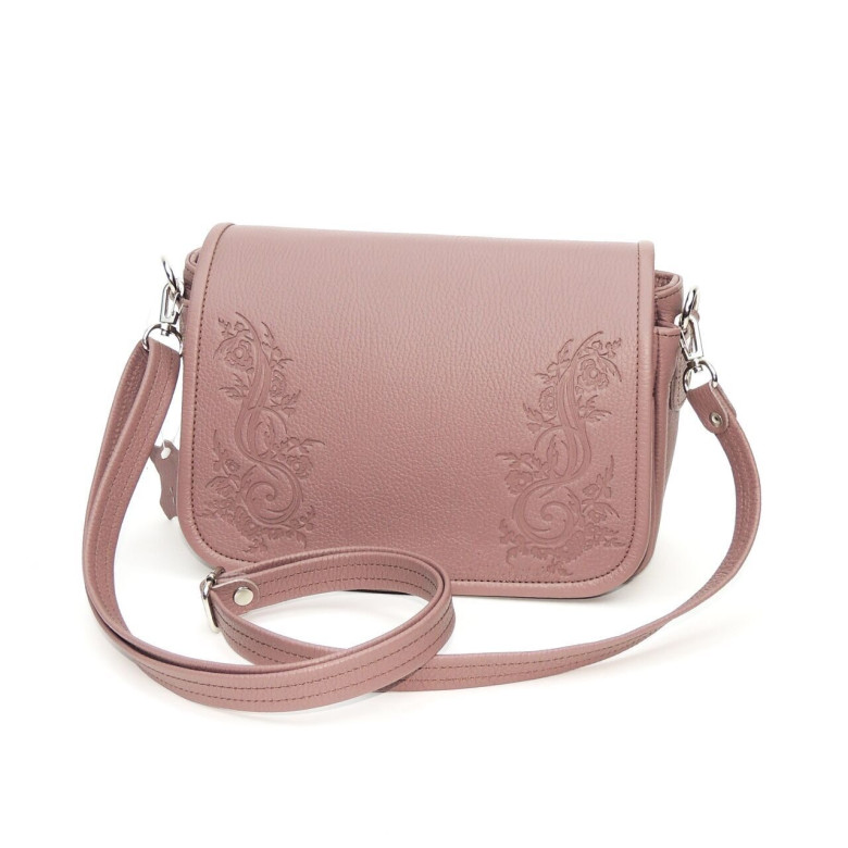 Сумка женская Natalia Kalinovskaya, "София" сирень с тиснением "Растение"