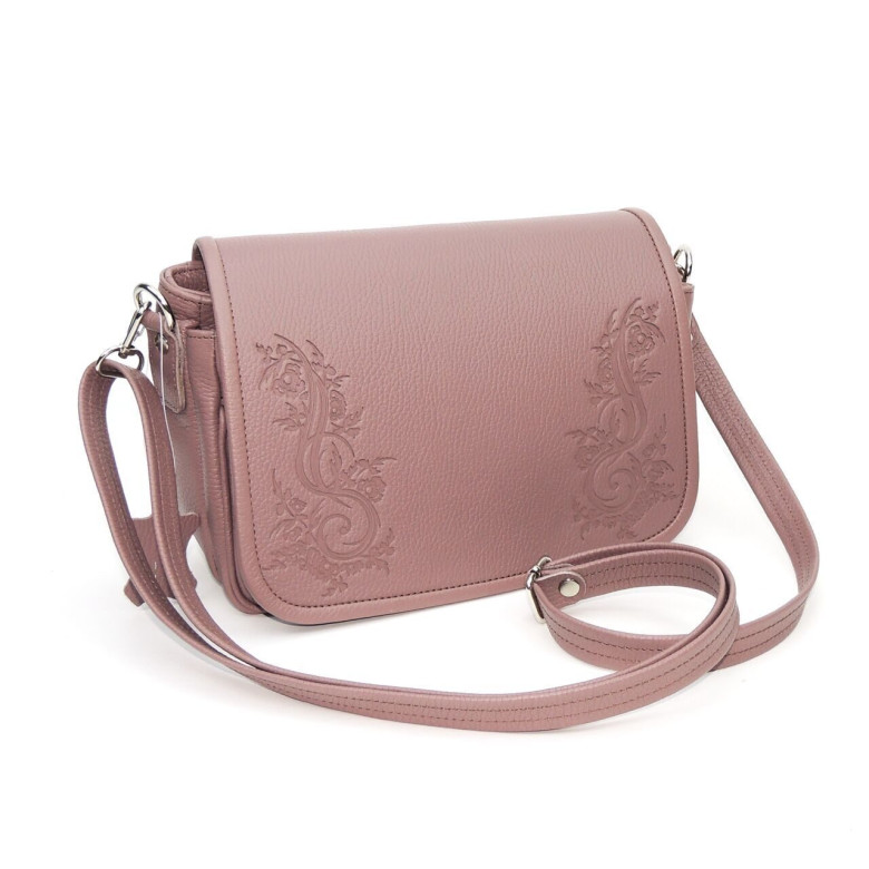 Сумка женская Natalia Kalinovskaya, "София" сирень с тиснением "Растение"