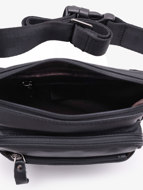 Мужская сумка на пояс ZUOBINLI 0186(9810) чёрная