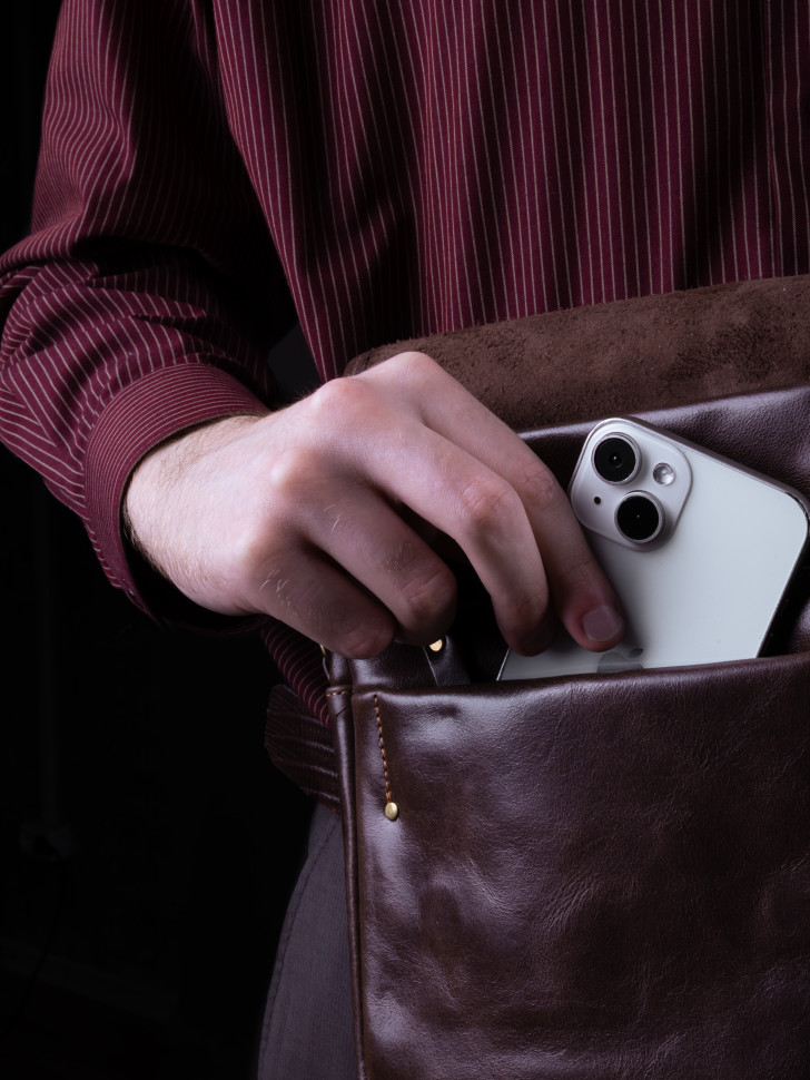 Сумка муская Baggins 1049 коричневая друид