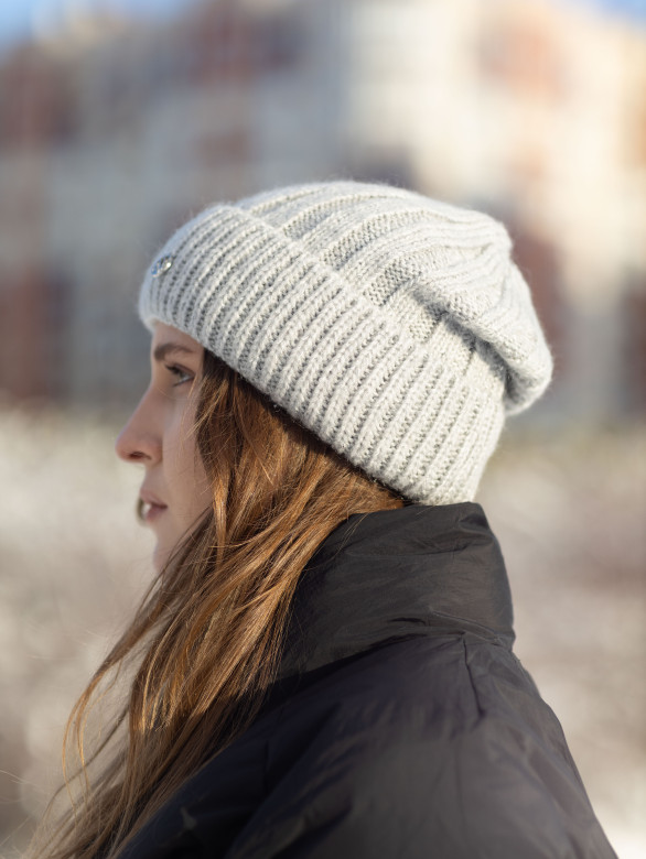 Шапка женская 12838/2 MARHATTER св.серая (56-58) Шапка женская 12838/2 MARHATTER св.серая (56-58)