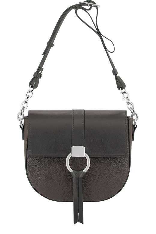 Сумка Protege Ц-472 тёмно-коричневая флотер+гладкая