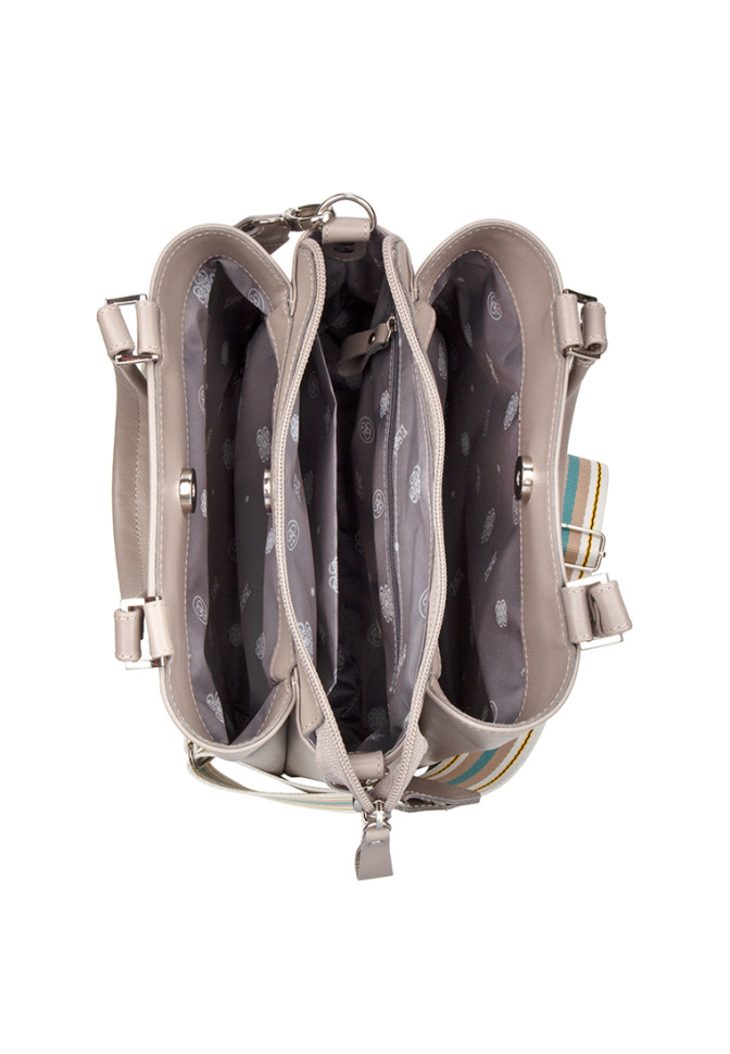 Сумка Esse 78754 УМА PRALINE бергамо серый/бежевый Сумка Esse 78754 УМА PRALINE бергамо серый/бежевый