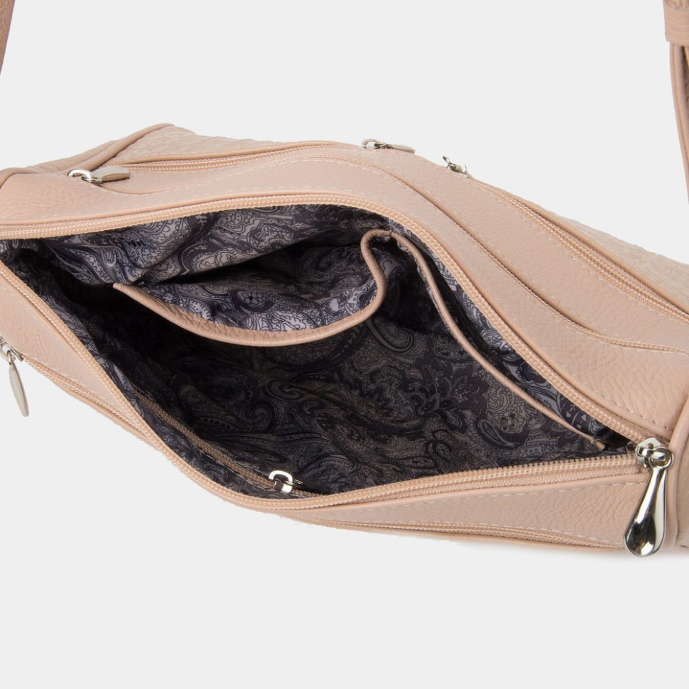 Сумка женская Protege, Ц-312 бежевая рептилия+флотер Сумка женская Protege, Ц-312 бежевая рептилия+флотер