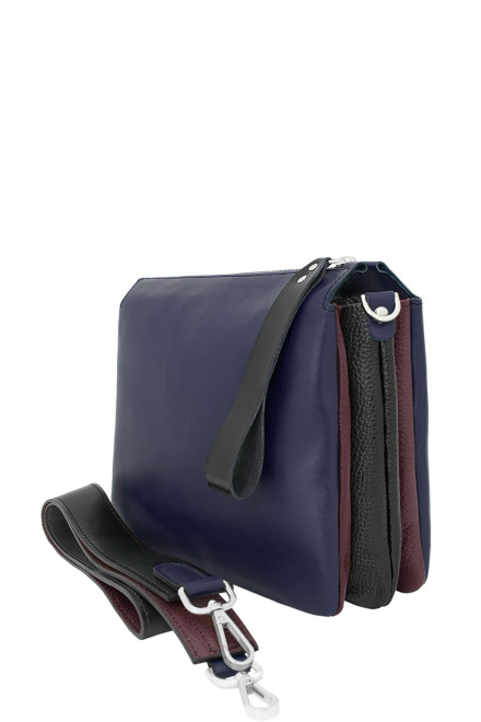 Сумка женская Protege, Ц-450 синий+бордовый+черный Сумка женская Protege, Ц-450 синий+бордовый+черный