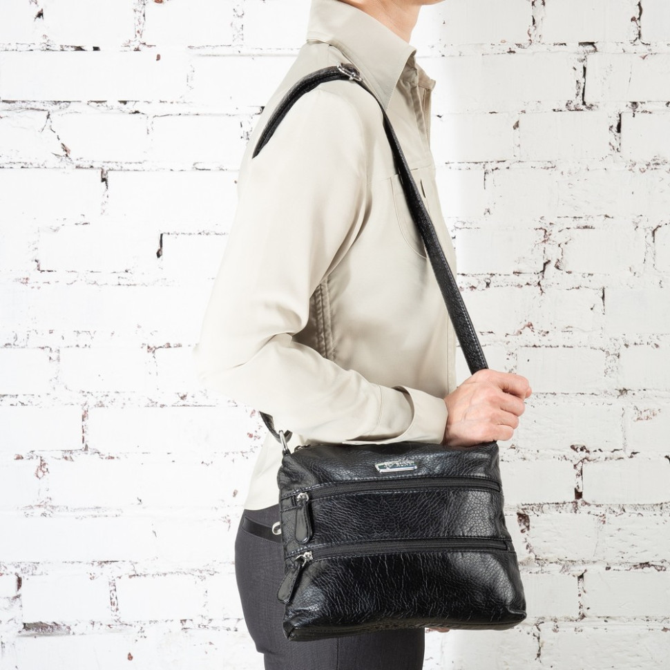 Сумка женская Guecca 7007 чёрная Сумка женская Guecca 7007 чёрная